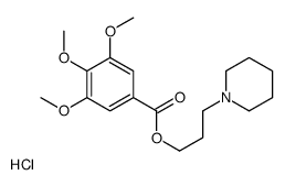 3-piperidin-1-ium-1-ylpropyl 3,4,5-trimethoxybenzoate,chloride结构式