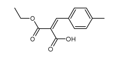 (4-methyl-benzylidene)-malonic acid monoethyl ester Structure