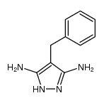 4-benzyl-1H-pyrazole-3,5-diamine结构式