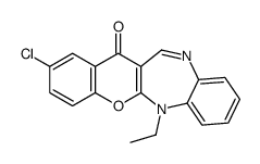 2-chloro-6-ethylchromeno[2,3-b][1,5]benzodiazepin-13-one Structure