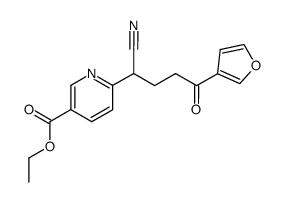 6-(1-Cyano-4-furan-3-yl-4-oxo-butyl)-nicotinic acid ethyl ester Structure