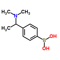 {4-[1-(Dimethylamino)ethyl]phenyl}boronic acid结构式