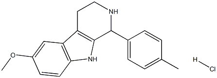 6-methoxy-1-(4-methylphenyl)-2,3,4,9-tetrahydro-1H-pyrido[3,4-b]indole:hydrochloride结构式