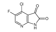 4-chloro-5-fluoro-1H-pyrrolo[2,3-b]pyridine-2,3-dione结构式