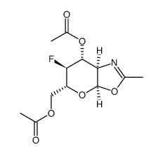 2-methyl-(3,6-di-O-acetyl-1,2,4-trideoxy-4-fluoro-α-D-glucopyrano)-(2,1-d)-2-oxazoline Structure