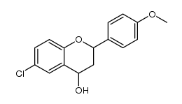 6-chloro-2-(4-methoxyphenyl)chroman-4-ol结构式