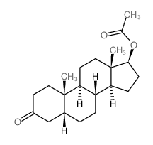 Androstan-3-one,17-(acetyloxy)-, (5b,17b)-结构式