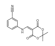 3-((2,2-dimethyl-4,6-dioxo-1,3-dioxan-5-ylidene)methylamino)benzonitrile结构式