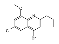 4-bromo-6-chloro-8-methoxy-2-propylquinoline结构式