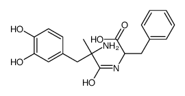 L-Phenylalanine, N-(3-hydroxy-alpha-methyl-L-tyrosyl)- Structure