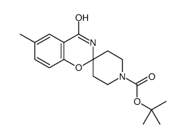 2-Methyl-2-propanyl 6-methyl-4-oxo-3,4-dihydro-1'H-spiro[1,3-benz oxazine-2,4'-piperidine]-1'-carboxylate Structure
