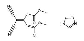 3-(dicyanomethylene)-5-hydroxy-5-methoxy-4-pentenoic acid methyl ester imidazolinium Structure