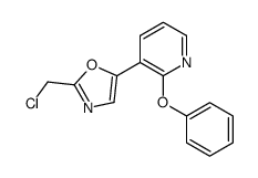 2-(Chloromethyl)-5-(2-phenoxypyridin-3-yl)oxazole结构式