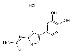 N-[4-(3,4-Dihydroxy-phenyl)-thiazol-2-yl]-guanidine; hydrochloride Structure