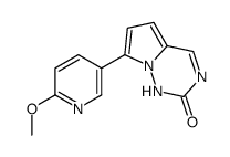 7-(6-methoxypyridin-3-yl)-1H-pyrrolo[2,1-f][1,2,4]triazin-2-one结构式