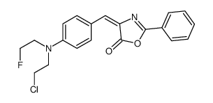 (4E)-4-[[4-[2-chloroethyl(2-fluoroethyl)amino]phenyl]methylidene]-2-phenyl-1,3-oxazol-5-one结构式