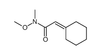 2-cyclohexylidene-N-methoxy-N-methylacetamide Structure