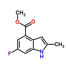 Methyl 6-fluoro-2-methyl-1H-indole-4-carboxylate结构式