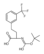 (2R)-2-[(2-methylpropan-2-yl)oxycarbonylamino]-4-[3-(trifluoromethyl)phenyl]butanoic acid Structure