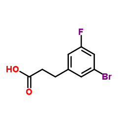 3-(3-溴-5-氟苯基)丙酸结构式