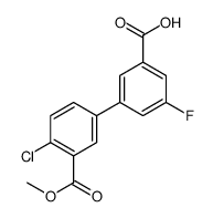 3-(4-chloro-3-methoxycarbonylphenyl)-5-fluorobenzoic acid Structure