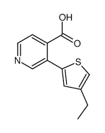 3-(4-ethylthiophen-2-yl)pyridine-4-carboxylic acid结构式