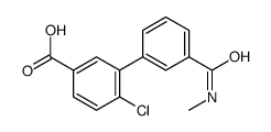 4-chloro-3-[3-(methylcarbamoyl)phenyl]benzoic acid结构式