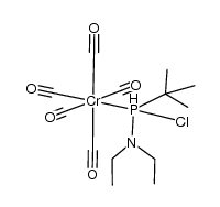 chlorodiethylamino-t-butylphosphine(pentacarbonyl)chromium(0)结构式