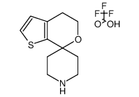 4',5'-dihydrospiro[piperidine-4,7'-thieno[2,3-c]pyran]-1-ium trifluoroacetate结构式
