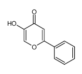 5-hydroxy-2-phenyl-4H-pyran-4-one结构式