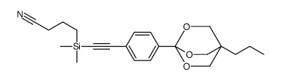 4-[dimethyl-[2-[4-(1-propyl-3,5,8-trioxabicyclo[2.2.2]octan-4-yl)phenyl]ethynyl]silyl]butanenitrile Structure