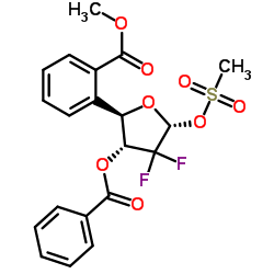 2-脱氧-2,2-二氟-D-呋喃核糖基-3,5-二苯甲酰基-1-甲磺酸酯图片