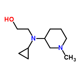 2-[Cyclopropyl(1-methyl-3-piperidinyl)amino]ethanol结构式