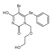 5-bromo-1-(2-hydroxyethoxymethyl)-6-phenylselanylpyrimidine-2,4-dione Structure