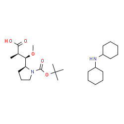 Dicyclohexylamine (2R,3R)-3-((S)-1-(tert-butoxycarbonyl)pyrrolidin-2-yl)-3-methoxy-2-methylpropanoate Structure