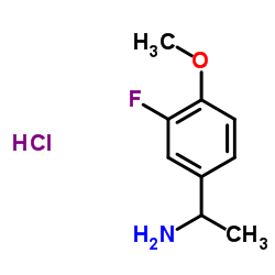 1-(3-氟-4-甲氧基苯基)乙烷-1-胺盐酸盐结构式