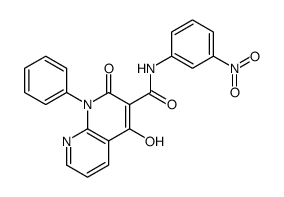 1,2-Dihydro-4-hydroxy-N-(3-nitrophenyl)-2-oxo-1-phenyl-1,8-naphthyridi ne-3-carboxamide structure