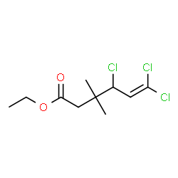 3,3-dimethyl-4,6,6-trichloro-5-hexenic acid ethyl ester结构式