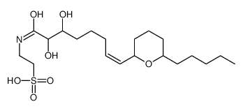 2-(2,3-dihyroxy-9,13-oxy-7-octadecenoylamino)ethanesulfonic acid structure