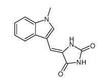 (5Z)-5-((1-methyl-1H-indol-3-yl)methylene)imidazolidine-2,4-dione Structure