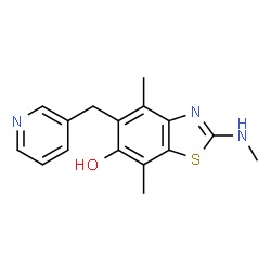 6-Benzothiazolol,4,7-dimethyl-2-(methylamino)-5-(3-pyridinylmethyl)- structure