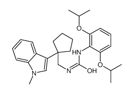 3-(2,6-dipropan-2-yloxyphenyl)-1-[[1-(1-methylindol-3-yl)cyclopentyl]m ethyl]urea结构式