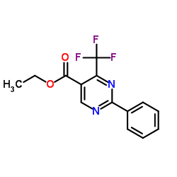 Ethyl 2-phenyl-4-(trifluoromethyl)-5-pyrimidinecarboxylate Structure