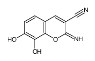 2H-1-Benzopyran-3-carbonitrile, 7,8-dihydroxy-2-imino- (9CI) Structure