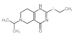 Pyrido[4,3-d]pyrimidin-4(3H)-one,2-(ethylthio)-5,6,7,8-tetrahydro-6-(1-methylethyl)- Structure