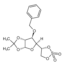 3-O-benzyl 1,2-O-isopropylidene-5,6-O-sulfuryl-α-D-glucofuranose Structure