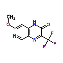 7-Methoxy-3-(trifluoromethyl)pyrido[3,4-b]pyrazin-2(1H)-one结构式