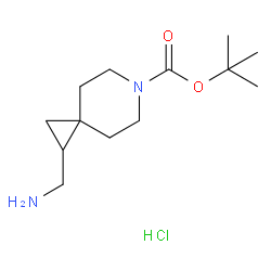 1-(氨基甲基)-6-氮杂螺[2.5]辛烷-6-羧酸叔丁酯盐酸盐结构式