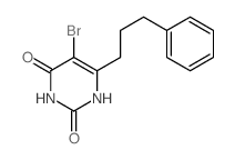 2,4(1H,3H)-Pyrimidinedione,5-bromo-6-(3-phenylpropyl)- Structure