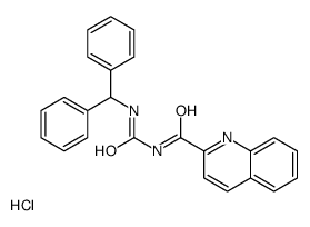 N-(benzhydrylcarbamoyl)quinoline-2-carboxamide,hydrochloride结构式